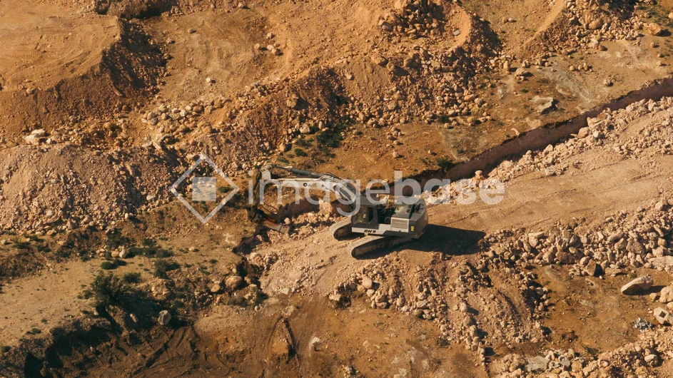 Excavator in a Quarry