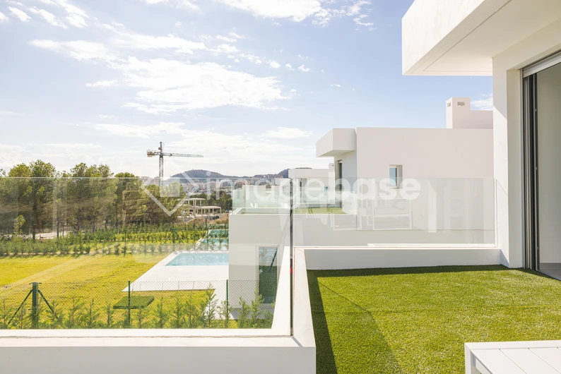 Modern Terrace with Scenic View