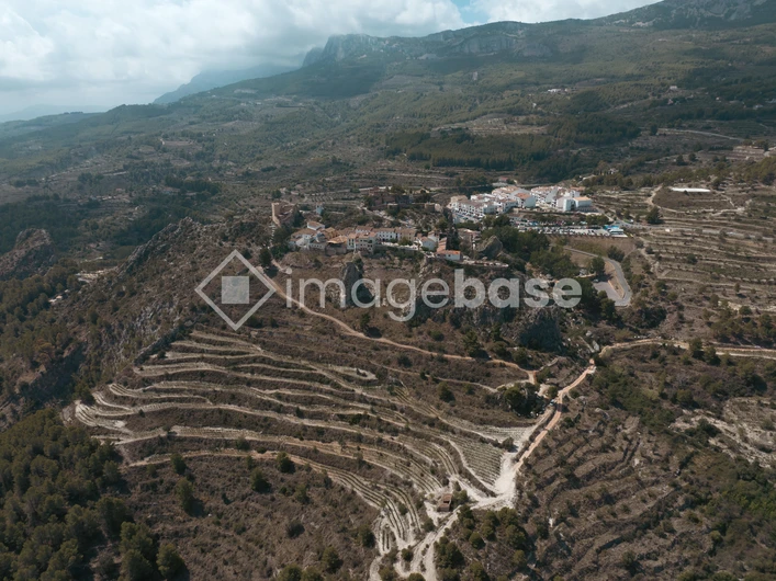 Terraced Hills and Village