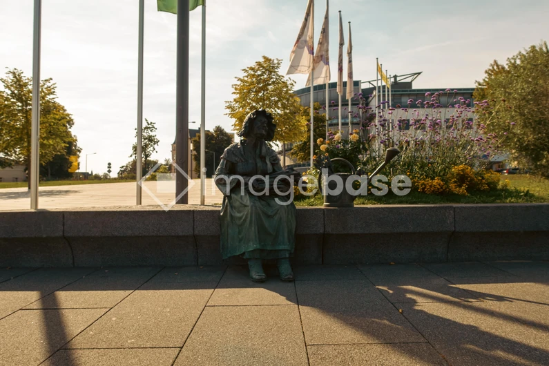 Urban Sculpture at Sunset