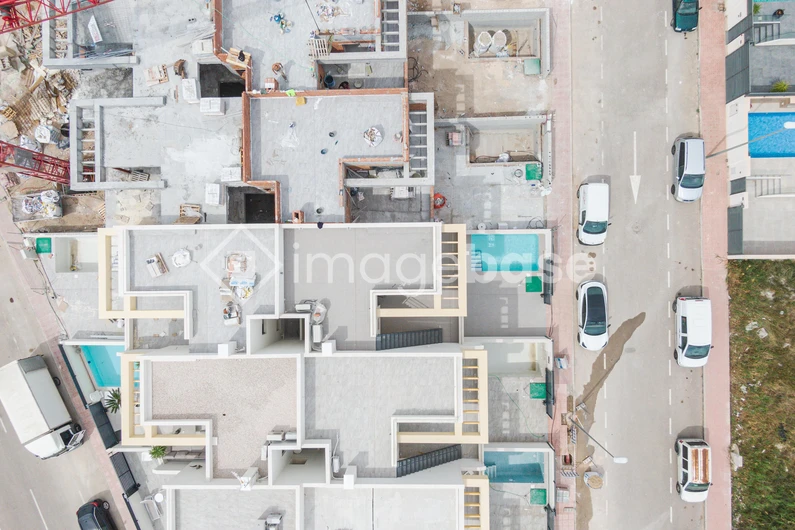 Aerial View of Urban Development