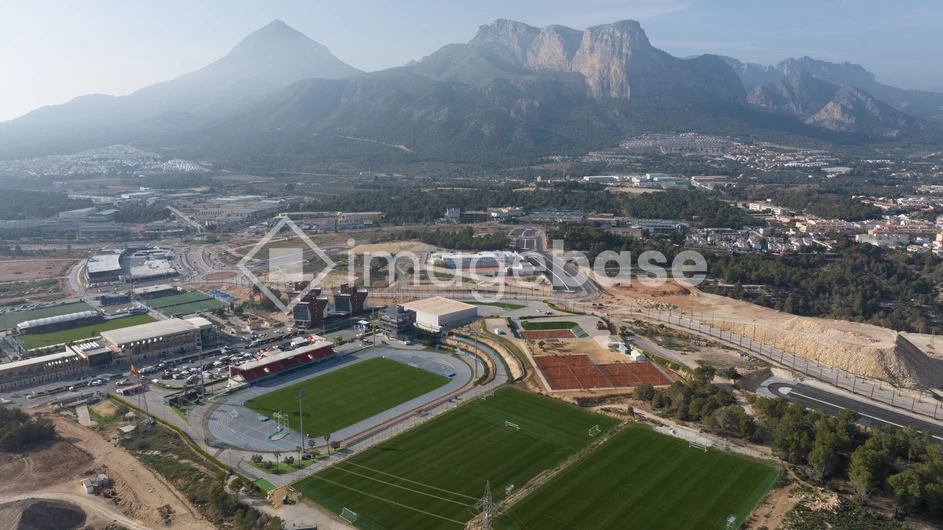 Sports Complex with Mountain Views