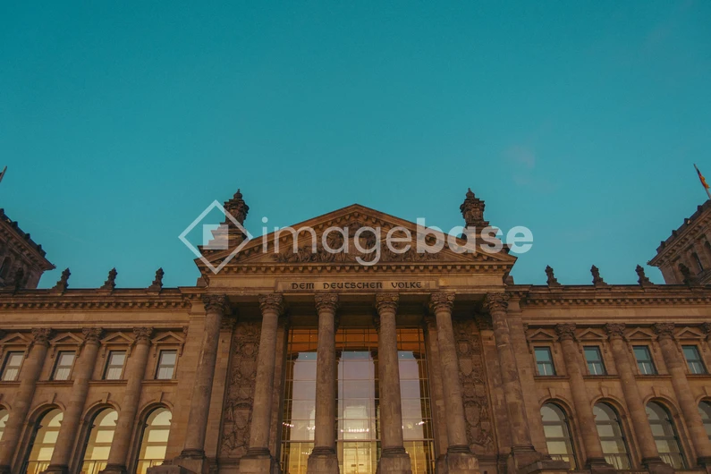 Historic Building at Dusk