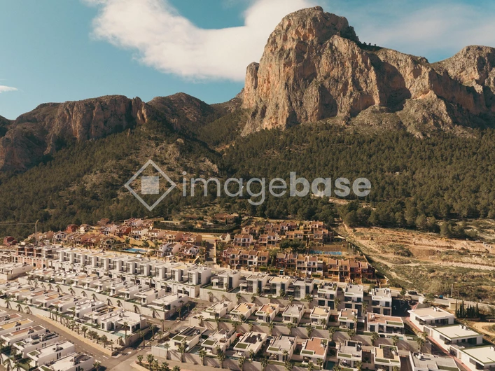 Mountainous Village Scene
