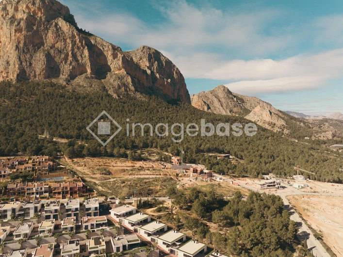 Mountain and Village Landscape