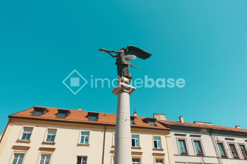 Angel Statue against a Clear Sky