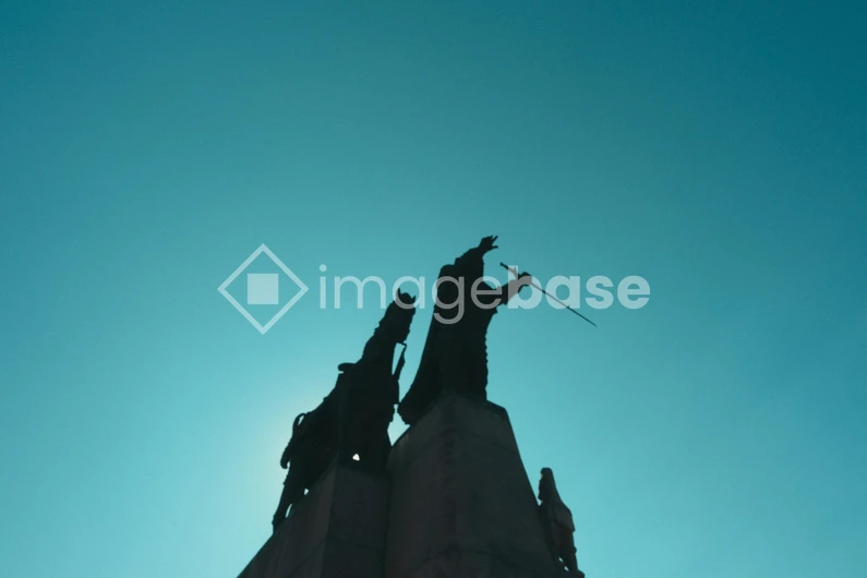 Warrior Statue Silhouette