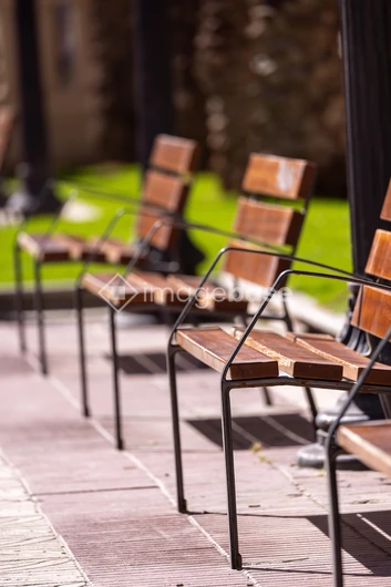 Empty Park Benches