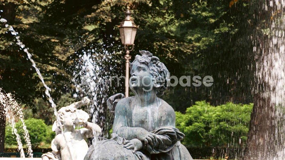 Fountain Sculpture in Park