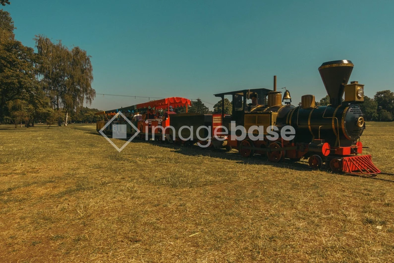 Vintage Train in Countryside