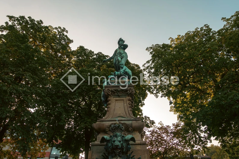 Statue Among Trees