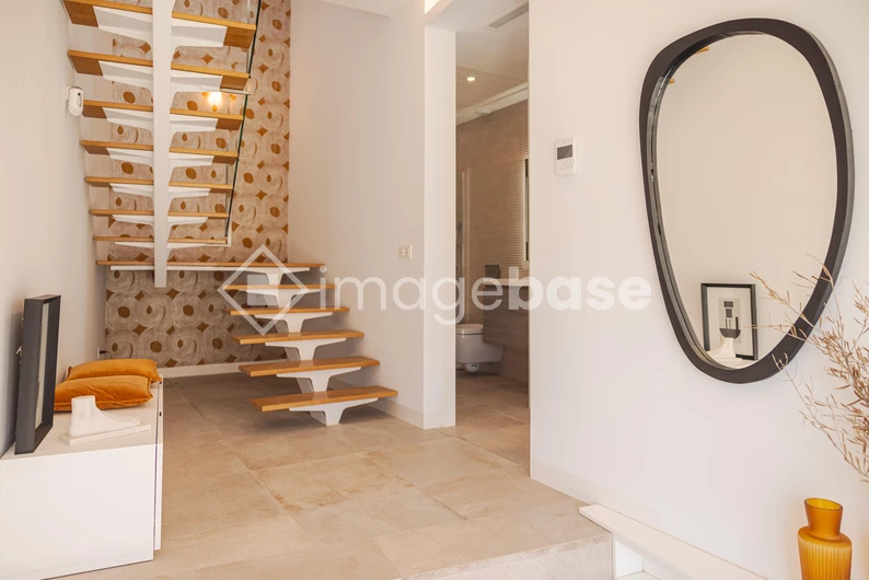 Modern Interior with Floating Stairs