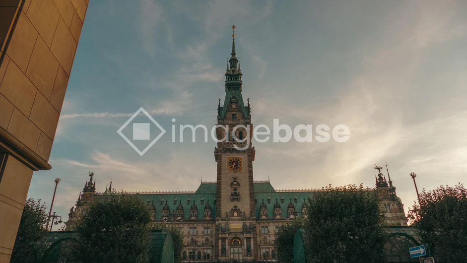 Historic Building at Dusk