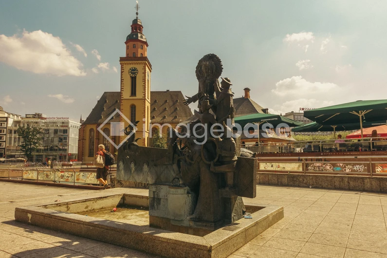 Historic Architecture and Fountain