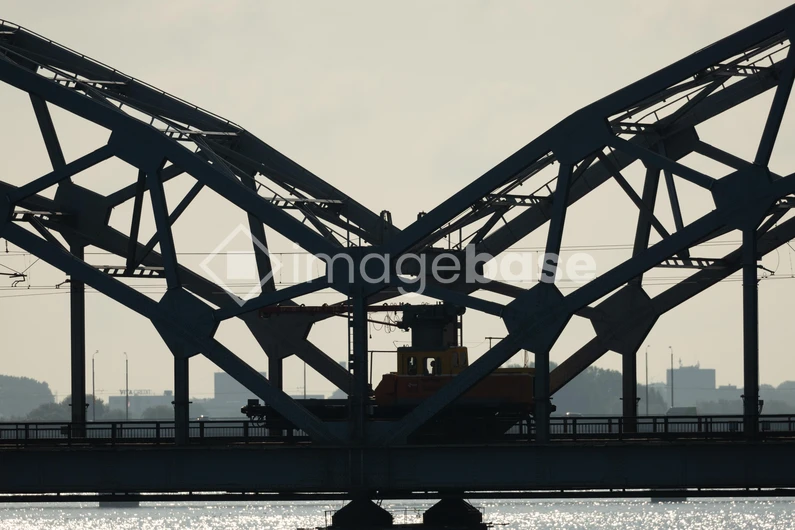 Silhouette of a Bridge Structure