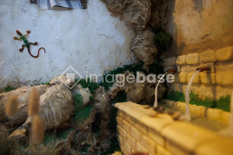 Rustic Wall and Fountain