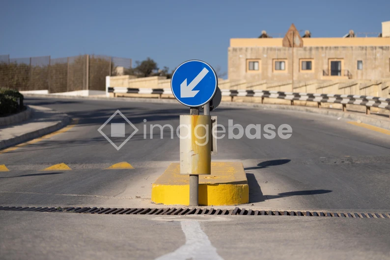 Deserted Road Intersection