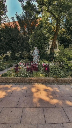 Garden Statue Scene
