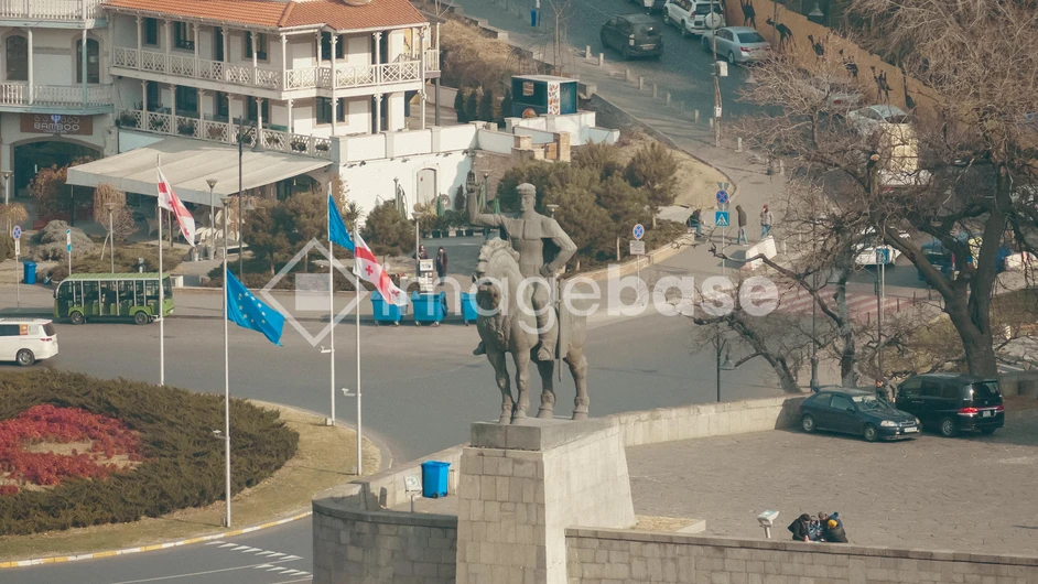 Statue in Urban Setting