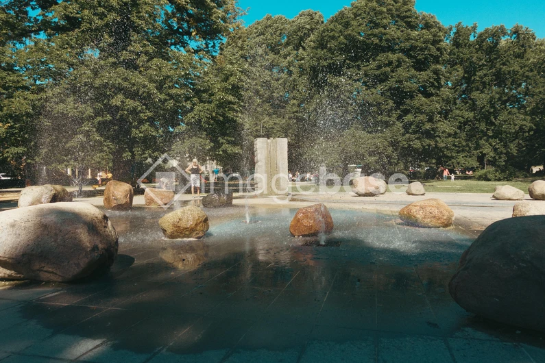 Park Fountain Scene