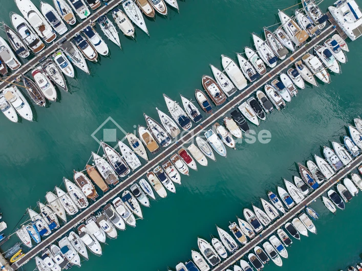 Aerial View of a Marina