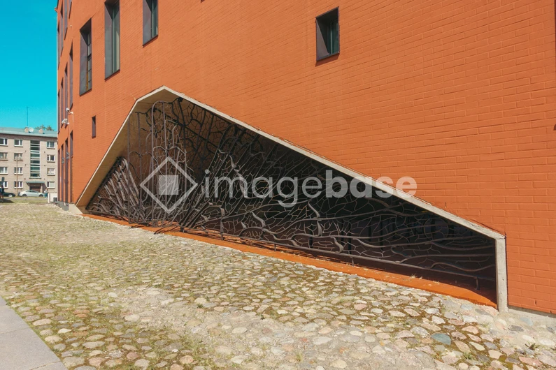 Modern Building Facade with Artistic Design