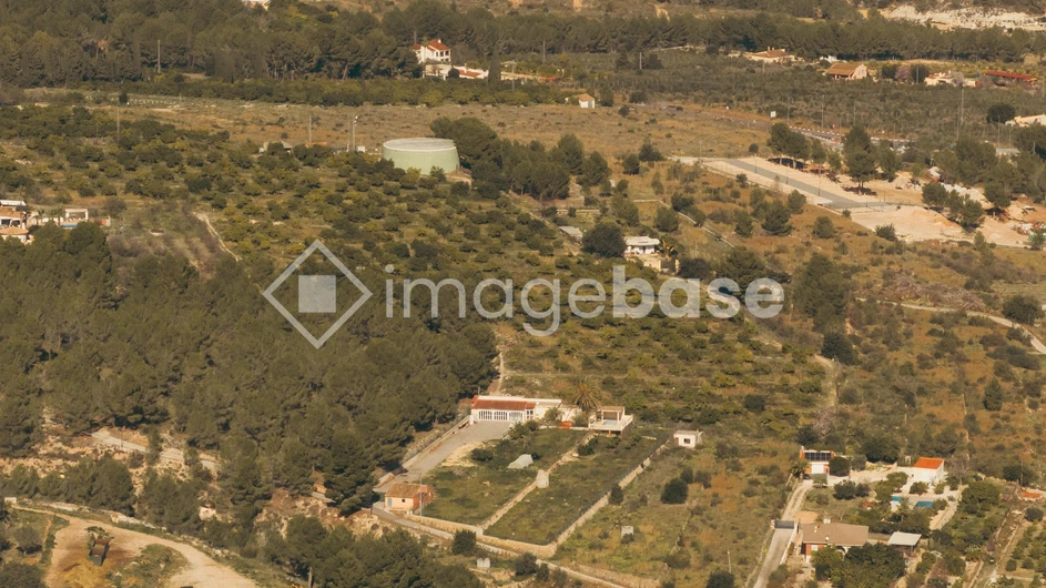 Aerial View of Countryside Landscape