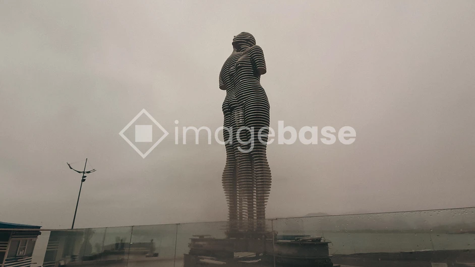 Contemporary Sculpture in Fog