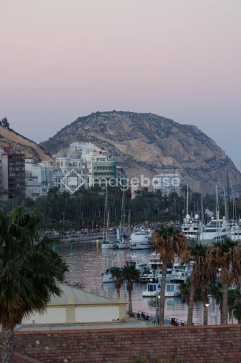 Serene Coastal Harbor at Dusk