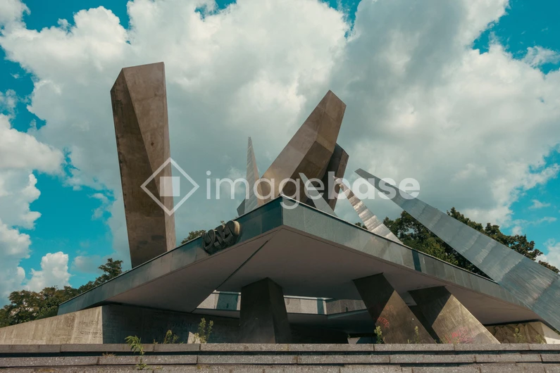 Modern Architectural Structure Against Cloudy Sky