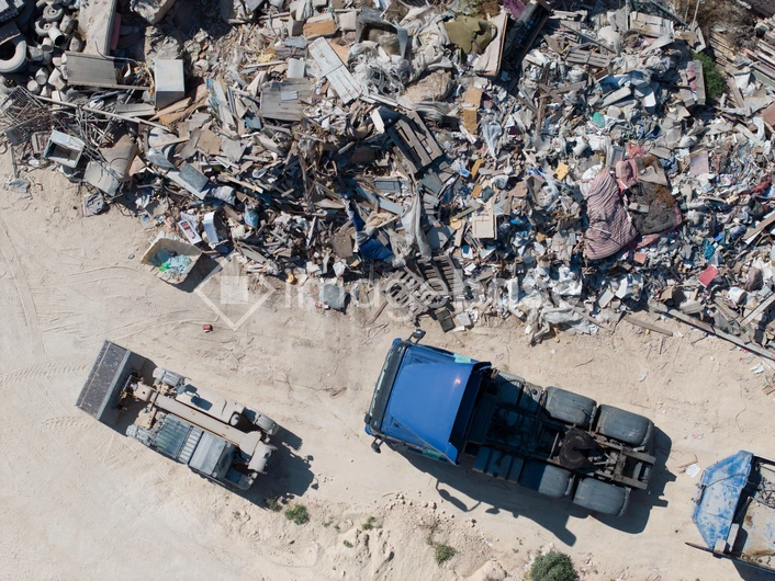 Aerial View of Junkyard