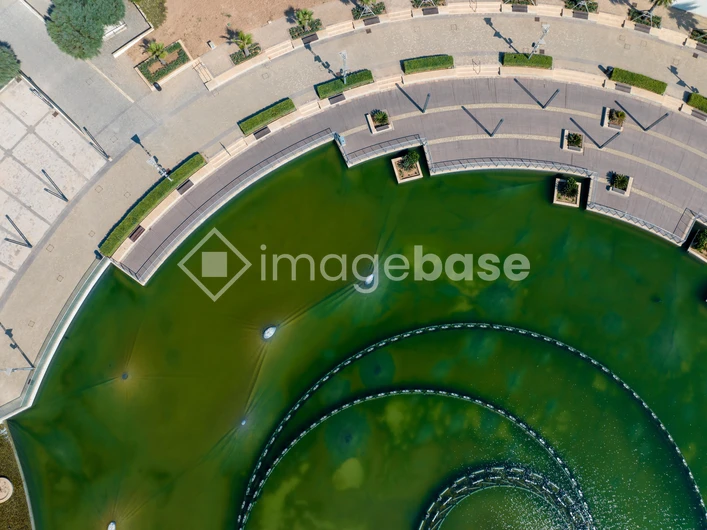 Aerial View of Urban Park