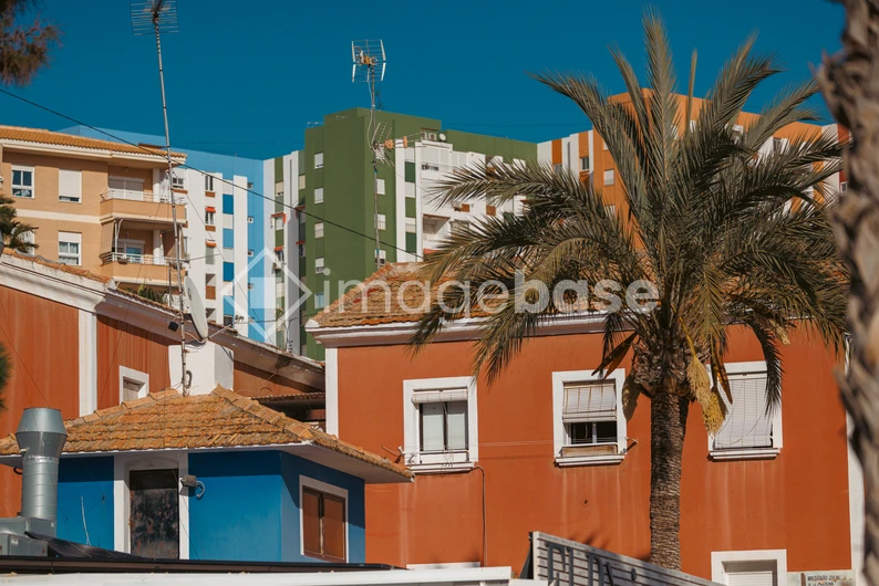 Sunlit Urban Scene