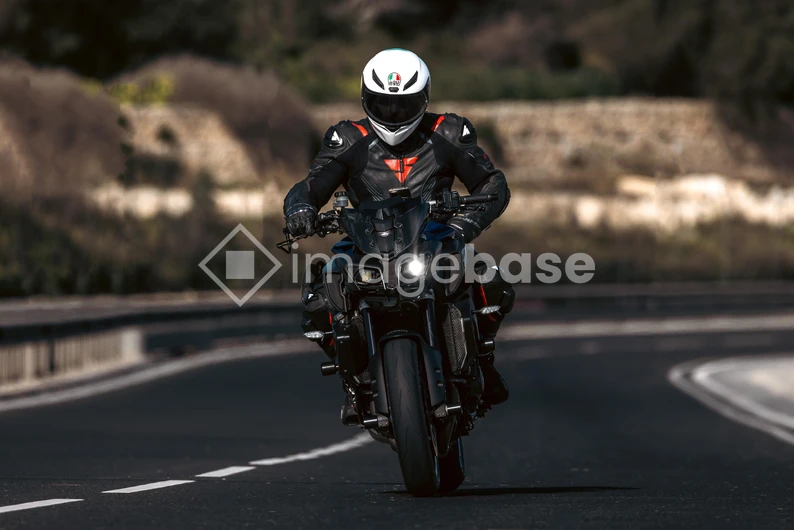 Motorcyclist on the Open Road