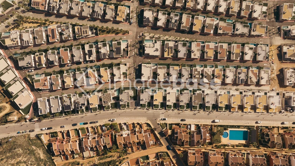 Aerial View of Suburban Neighborhood