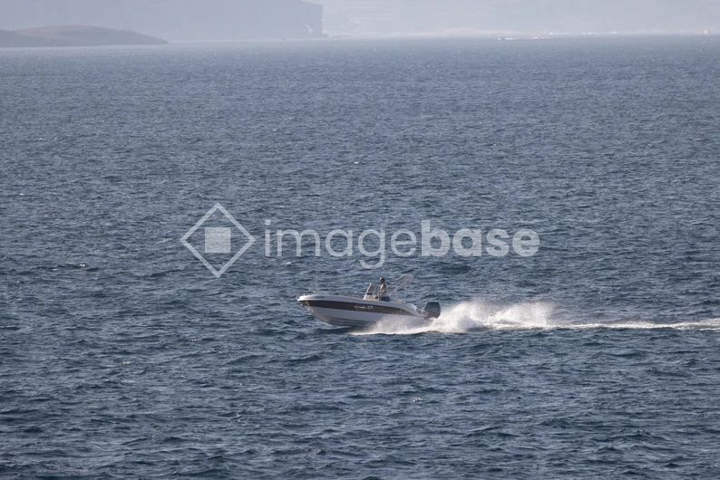 Speedboat on Open Sea