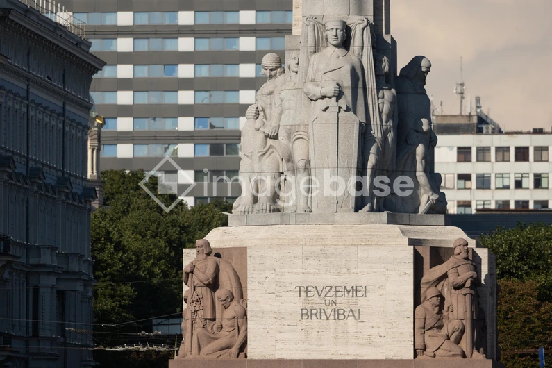 Monument Against Cityscape