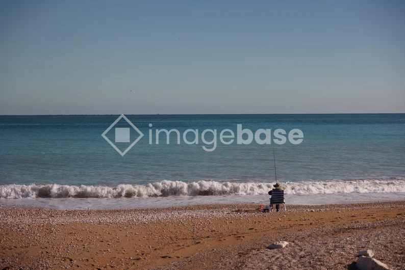 Serene Beach Fishing