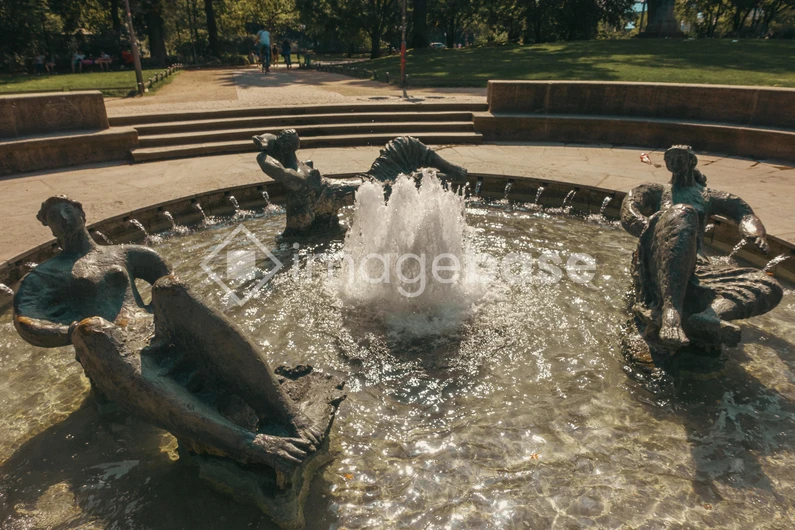 Fountain in Sunlit Park