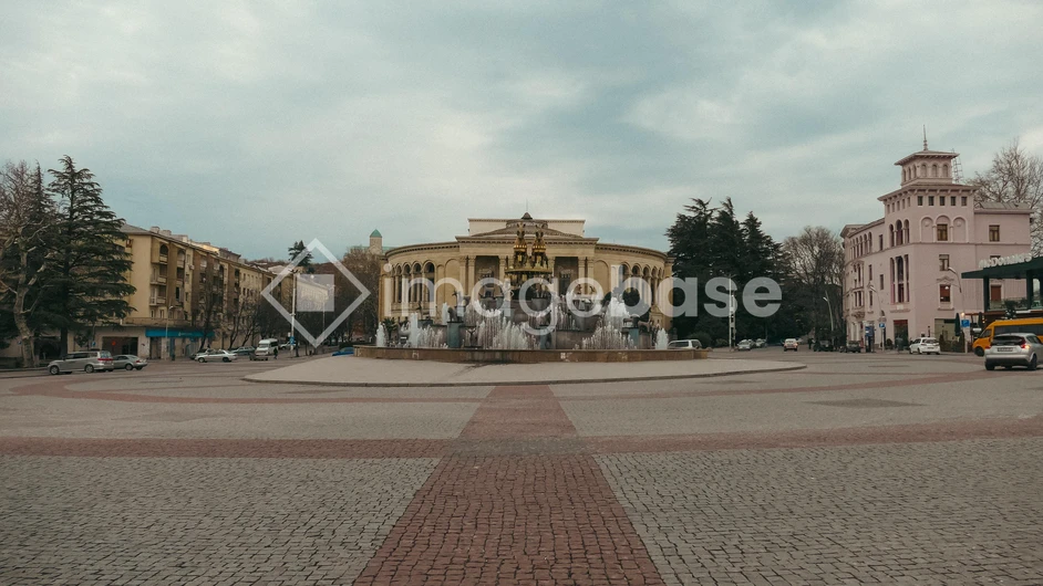 Central Square with Architectural Fountain