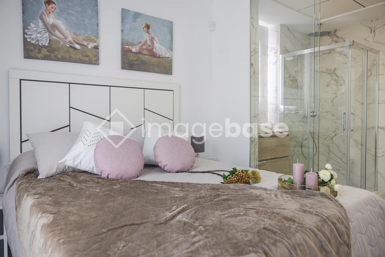 Cozy Bedroom with Artistic Decor