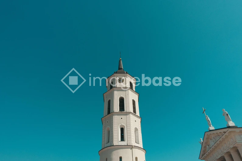 Historic Tower against Blue Sky