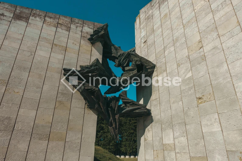 Abstract Monument in Urban Setting
