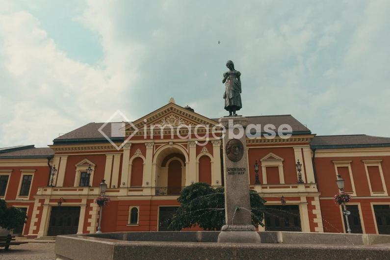 Historic Building with Statue