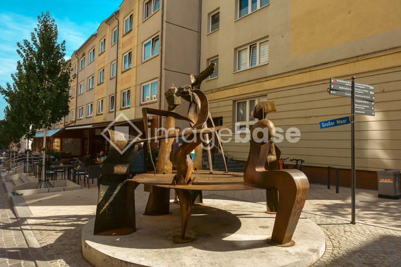 Urban Sculpture in Scenic Street