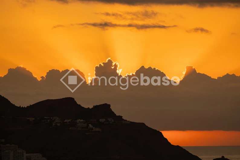 Sunset Over Mountains