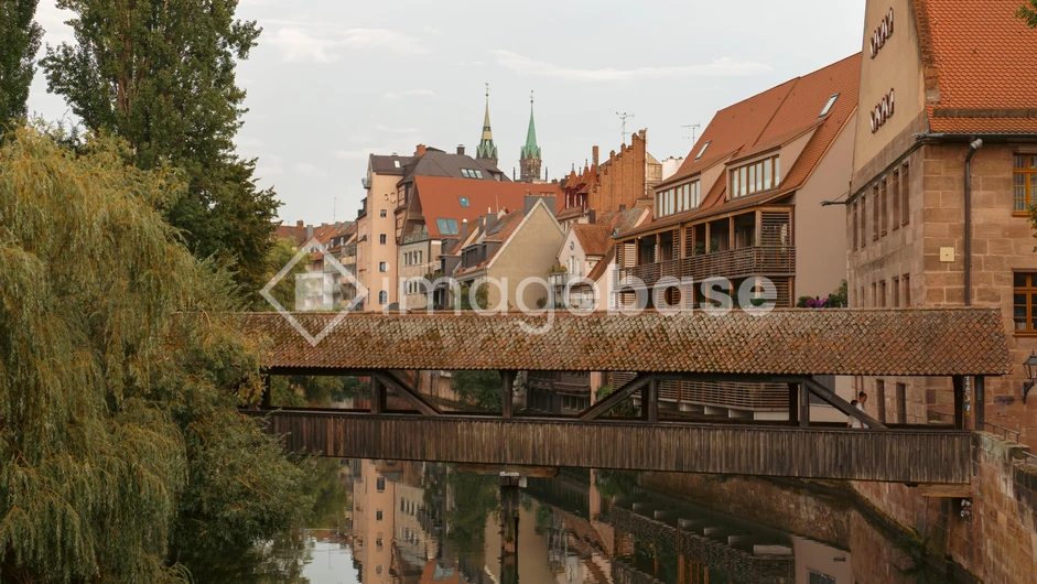 Historic Bridge Over River
