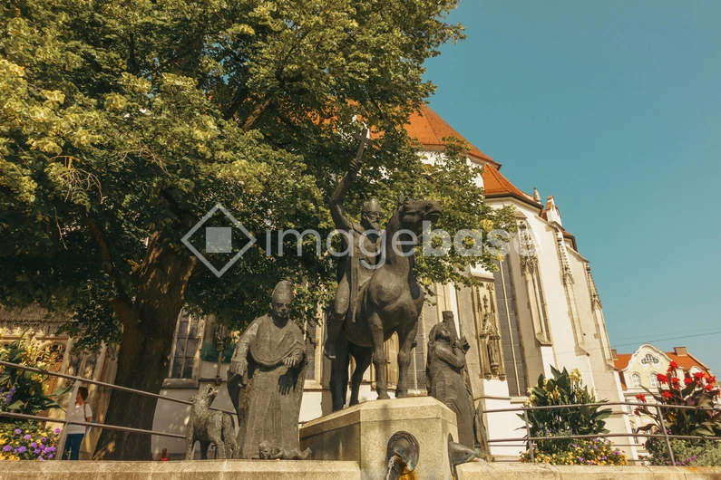 Historic Fountain with Statues