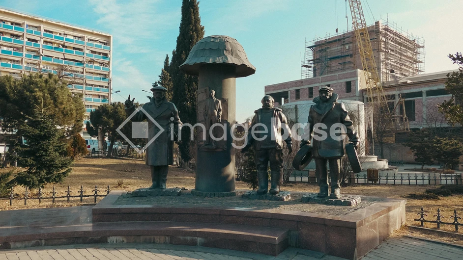 Monumental Statues in Urban Setting
