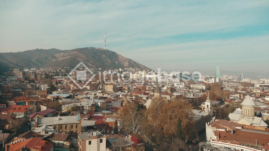 Cityscape with Mountains